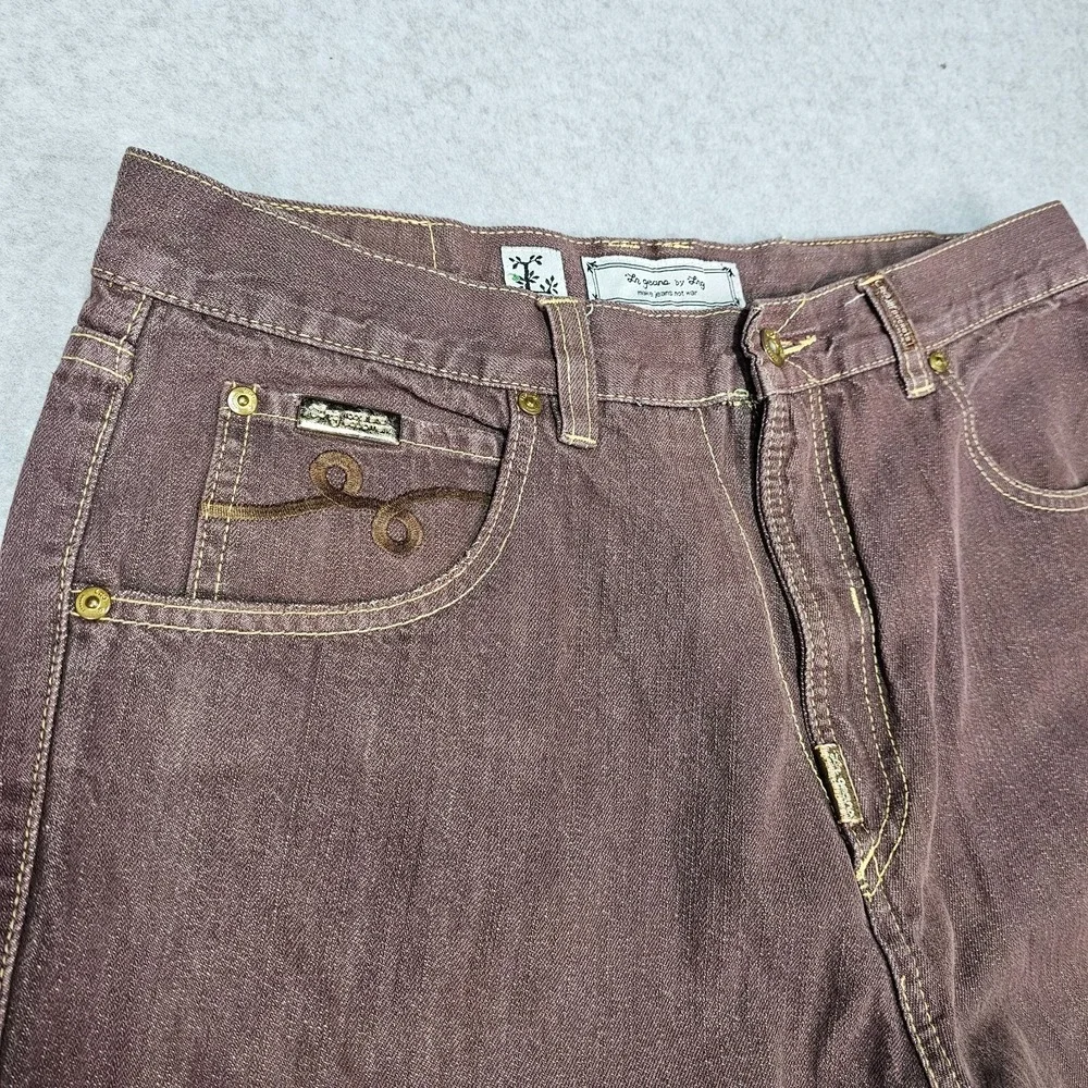 LRG‎ Lifted Research Group Mens Jeans 34x32 Blue Denim Grass Roots Straight Fit